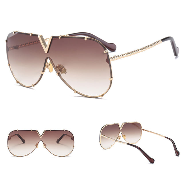 Unisex Frameless Punk Rivet Sunglasses