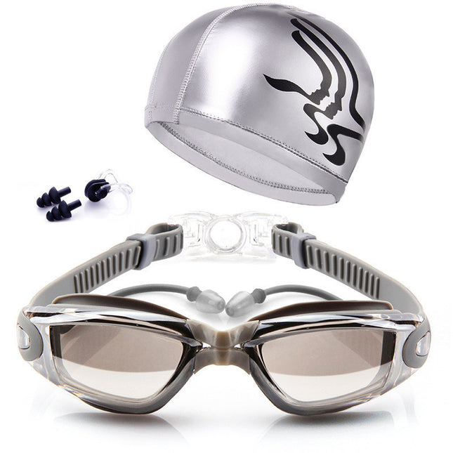 HD Anti-Fog Swimming Goggles Set