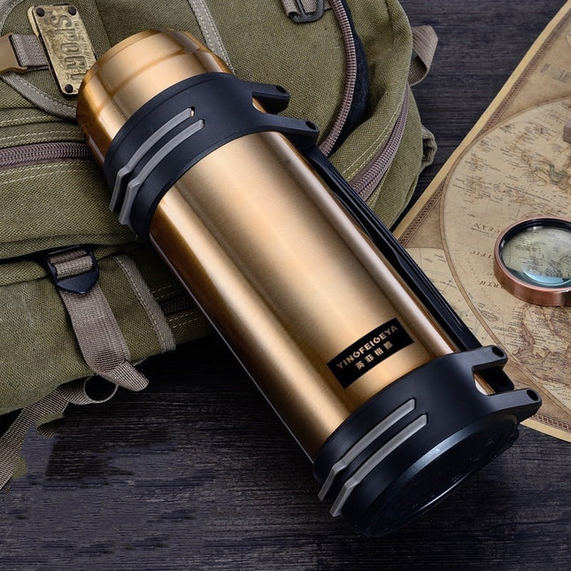 Large-Capacity Stainless Steel Outdoor Thermos Bottle