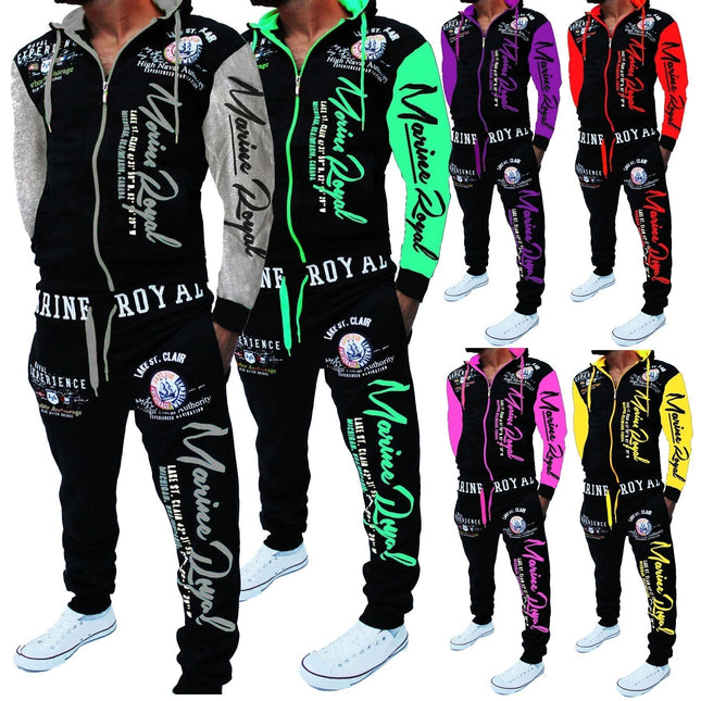Men’s Zip-Up Tracksuit Set – Top & Pants