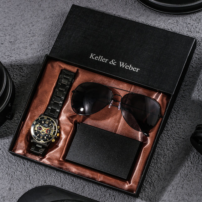 Men’s Quartz Watch and Sunglasses Gift Set