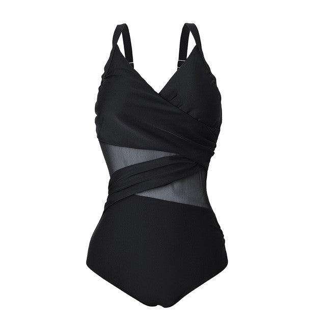 Plus Size Slimming One-Piece Swimsuit for Women