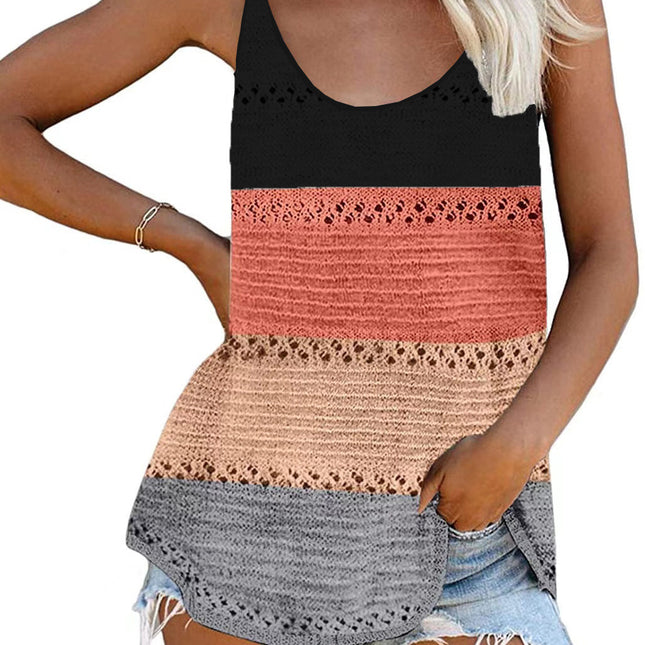 Women's Loose Knit V-Neck Camisole Beach Top
