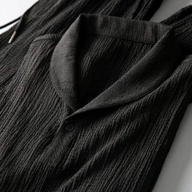 Men’s Ice Silk Short Sleeve Tracksuit – Summer Set