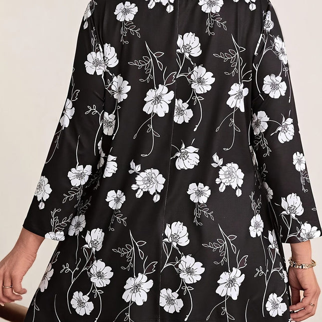 Knitted Pullover Top for Women - Plus Size