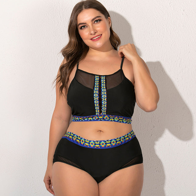 Plus Size Women's Spandex-Blend Swimsuit