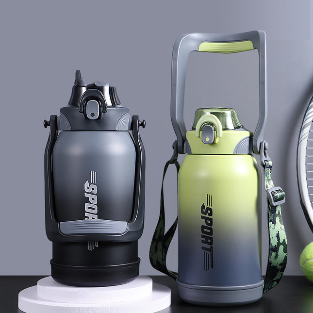 Stainless Steel Sports Thermos with Straw