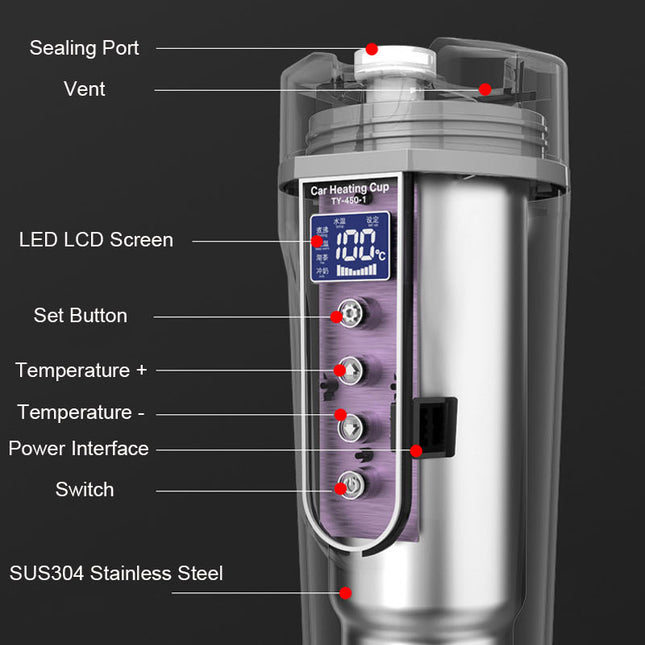 Insulated Stainless Steel Smart Touch Travel Mug