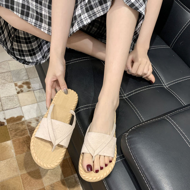 Women's Casual Suede Beach Slippers for Summer