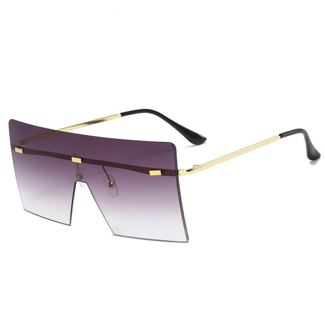 Women's Luxury Rimless Oversized Square Sunglasses