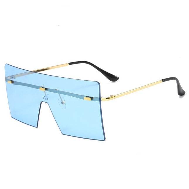 Women's Luxury Rimless Oversized Square Sunglasses