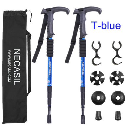 Aluminum Alloy Trekking Poles Straight Handle Set