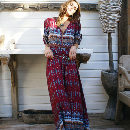Women Beach Boho Maxi Dress