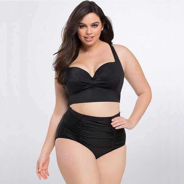 Retro high waist ladies swimsuit bikini