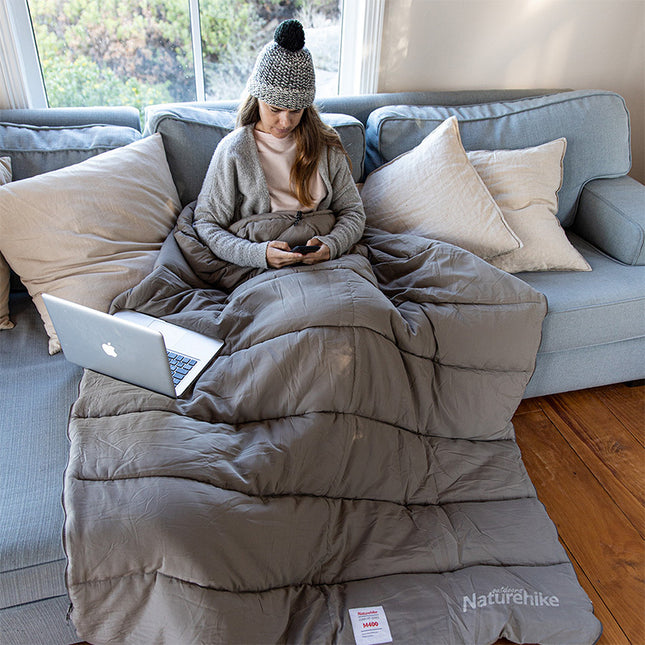 Envelope Hooded Cotton Sleeping Bag for Adult