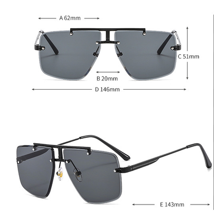 Men's Retro Square Frame Sunglasses