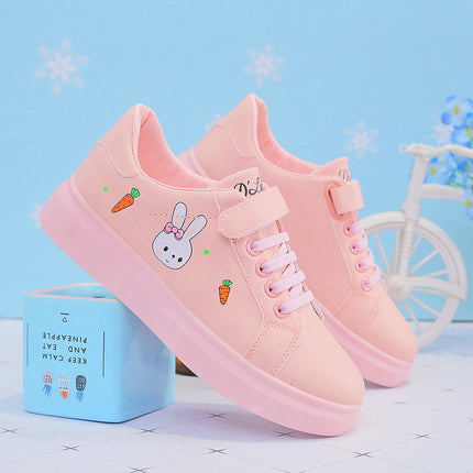 Big Kids’ Fashion Soft-Soled White Sneakers