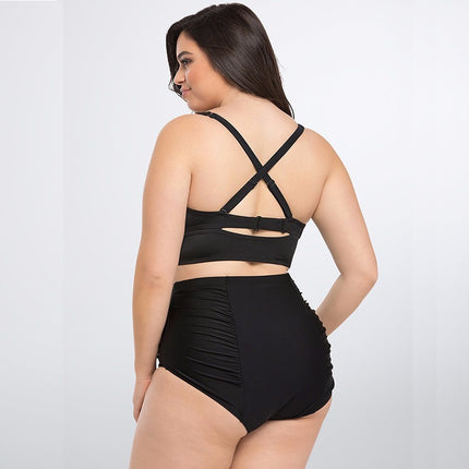 Retro high waist ladies swimsuit bikini