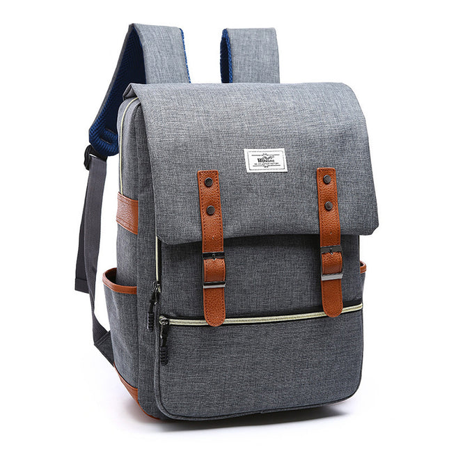 Vintage Canvas USB Laptop Backpack