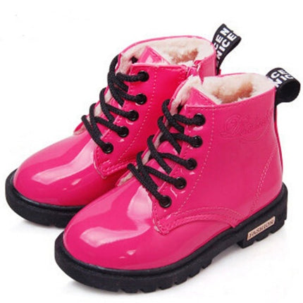 Waterproof PU Leather Winter Kids Snow Boots