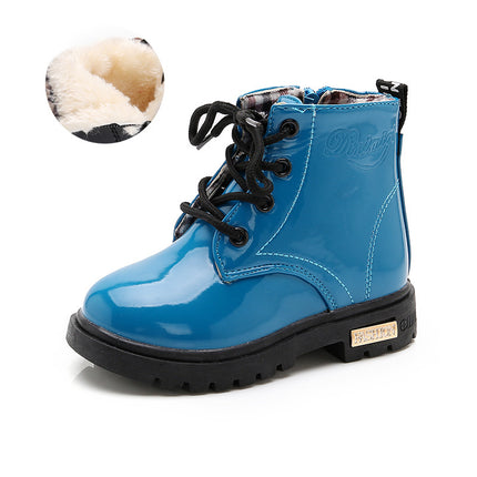 Waterproof PU Leather Winter Kids Snow Boots