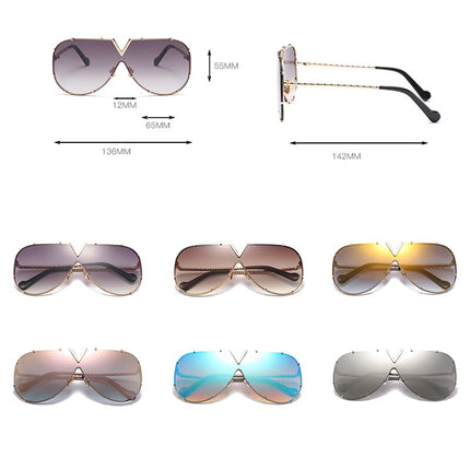 Unisex Frameless Punk Rivet Sunglasses