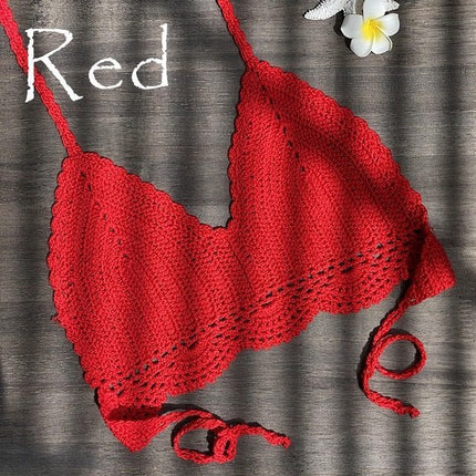 New Bikini Top Handmade Crochet Women Boho Beach Brale