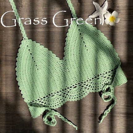 New Bikini Top Handmade Crochet Women Boho Beach Brale