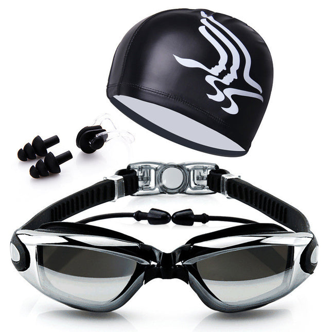 HD Anti-Fog Swimming Goggles Set