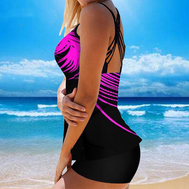 Sexy Women's Printed Tankini Swimsuit Set