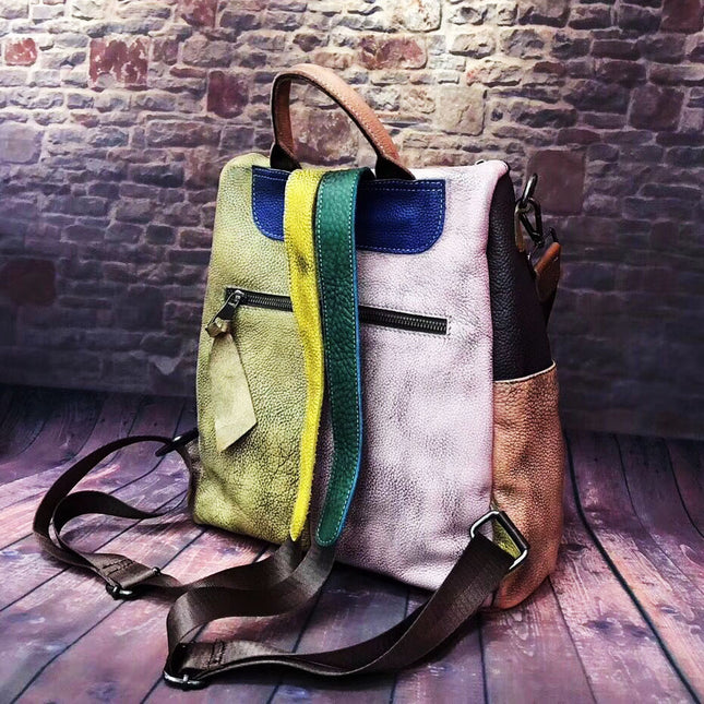 Women's Genuine Cowhide Leather Backpack