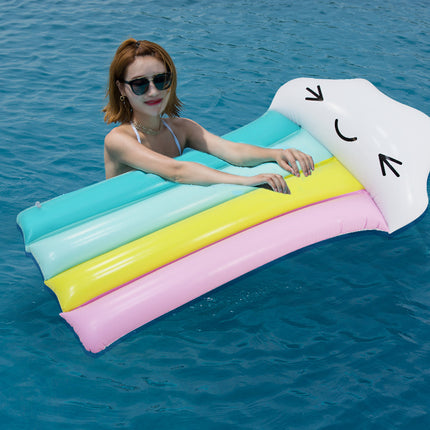 Rainbow Cloud Shape Kids Floating Bed