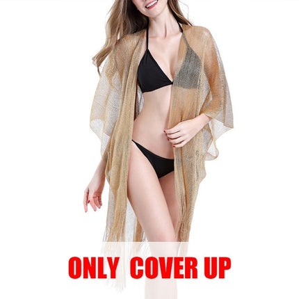 Women's Tassel Sheer Bikini Cover-Up Beach Dress