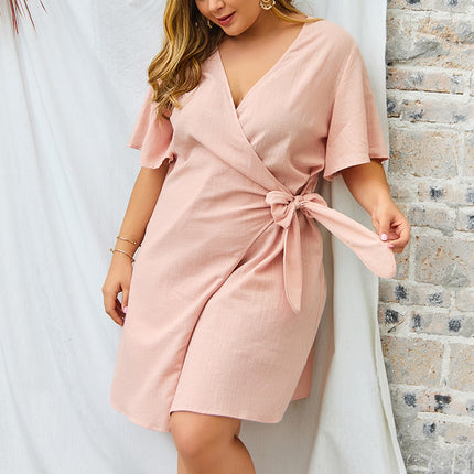 Plus size V-neck sexy skirt