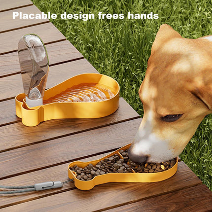 2-in-1 Portable Pet Water Feeder & Food Container
