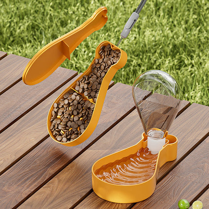 2-in-1 Portable Pet Water Feeder & Food Container