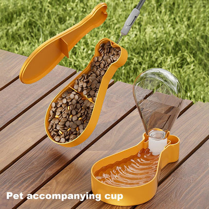 2-in-1 Portable Pet Water Feeder & Food Container