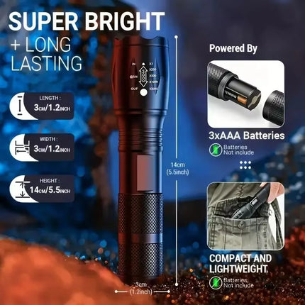 High-Power LED 5-Mode Tactical Flashlight