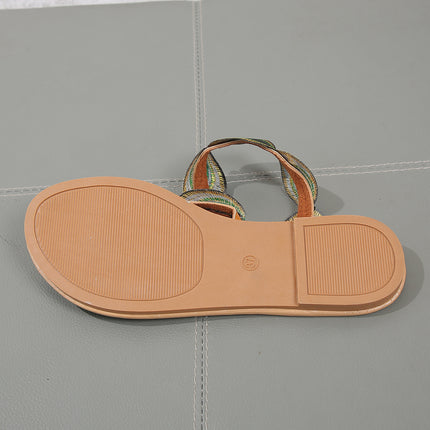 Women's Peacock-Inspired Colorful Beach Slippers