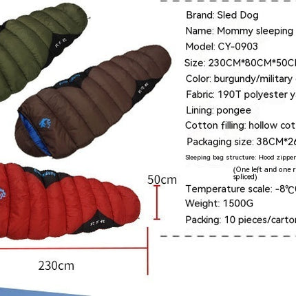 Heavy-Duty Winter Cotton Sleeping Bag