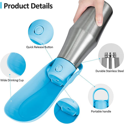 Leaf-Design Portable 750ml Pet Water Bottle