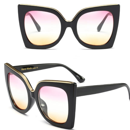 Women's Vintage Cat Eye Sunglasses Women Gradient Lens Sunglasses Glasses