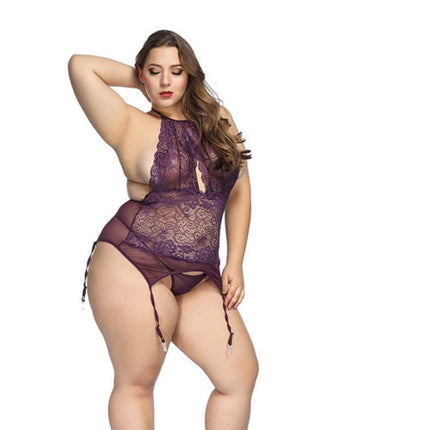 Lace plus size bodysuit