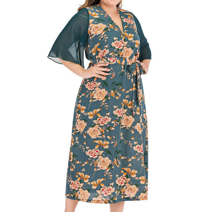 Plus size print dress