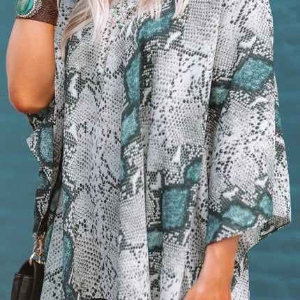 Off-Shoulder Printed Beach Vacation Blouse for Women