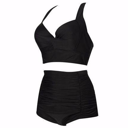 Retro high waist ladies swimsuit bikini