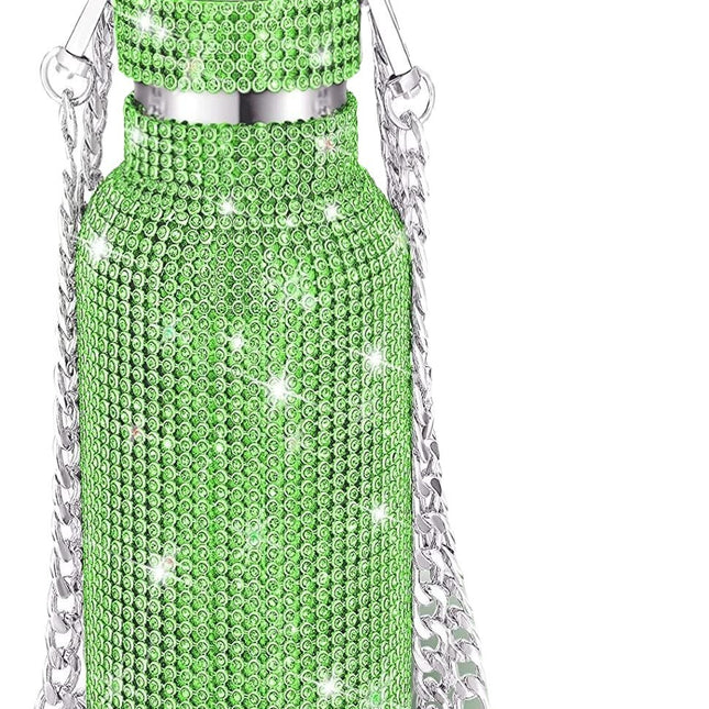 Diamond Pattern Insulated Cup with Chain Handle