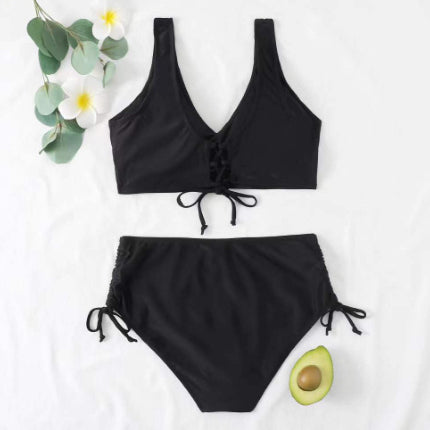 High Waist Twist Bikini Swimsuit for Women