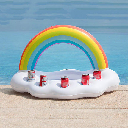 Rainbow Inflatable Pool Float Cooler