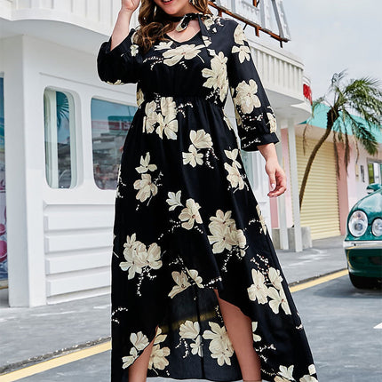 Irregular plus size dress